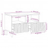 Szafka pod telewizor, 70x33x46 cm, lite drewno akacjowe