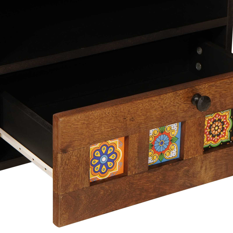 Szafka pod telewizor z szufladą orzech włoski 80 x 33 x 46 cm