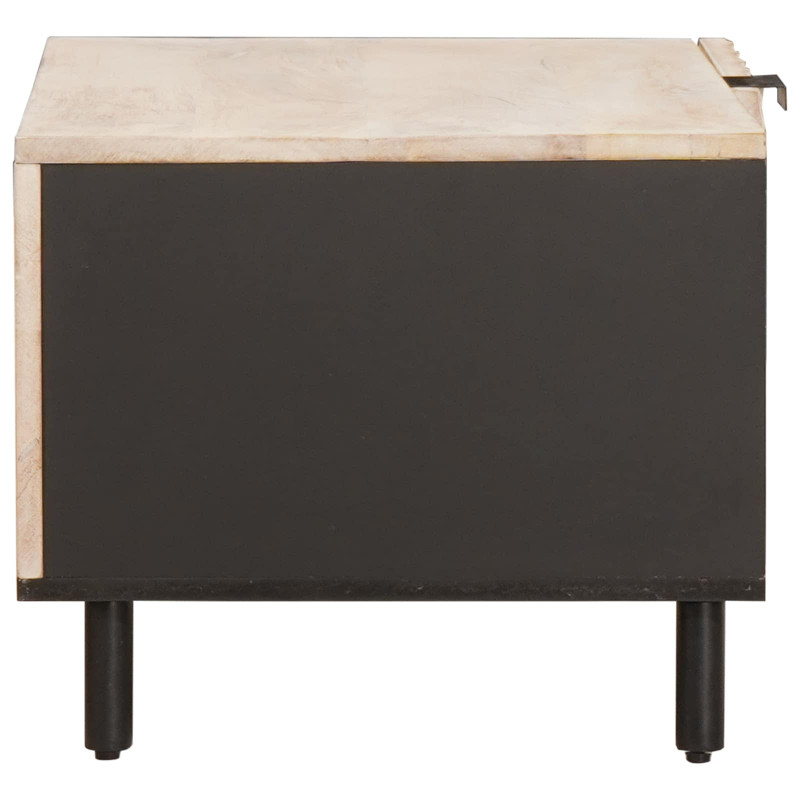 Stolik kawowy Biały 80 x 50 x 40 cm Drewno z mango