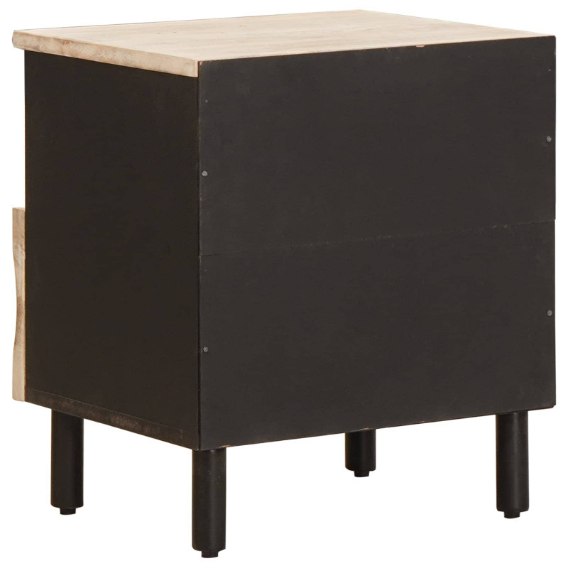 Szafka Nocna 2 pcs Biały 40 x 33 x 46 cm Drewno z mango