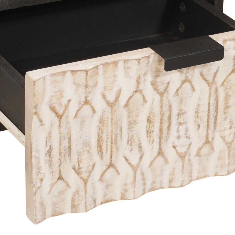 Szafka Nocna 2 pcs Biały 40 x 33 x 46 cm Drewno z mango