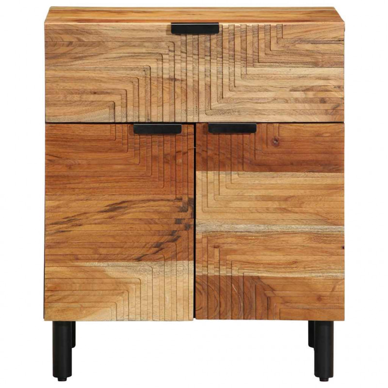 Szafka Nocna Brązowy 50 x 33 x 60 cm Lite drewno akacjowe