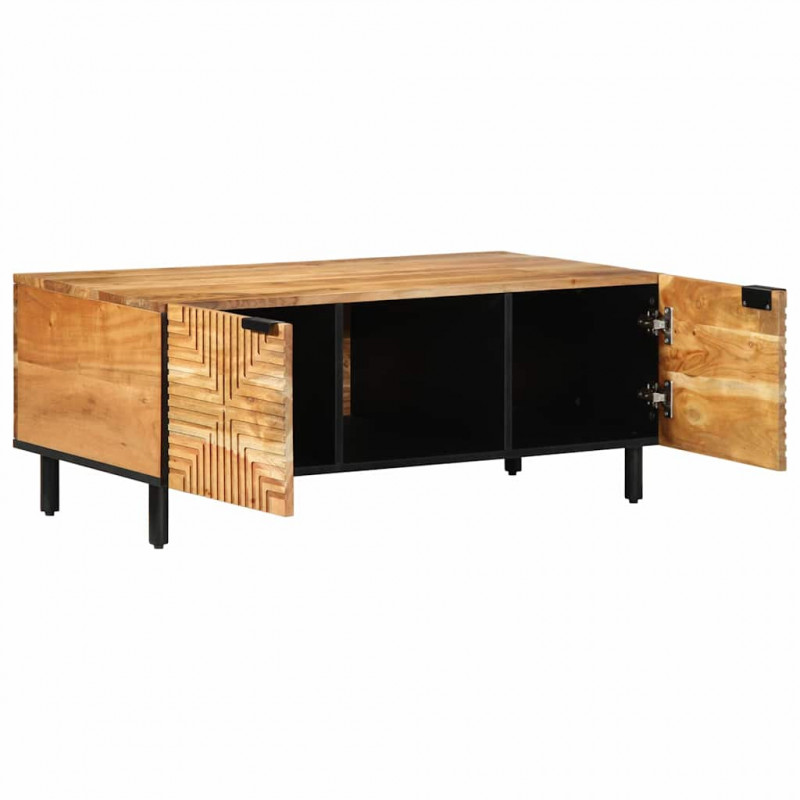 Stolik kawowy Brązowy 100 x 54 x 40 cm Lite drewno akacjowe