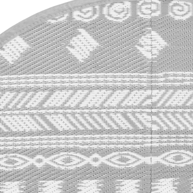 Dywan na zewnątrz, szary, Ø200 cm, PP
