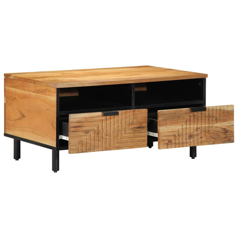 Stolik kawowy Brązowy 80 x 54 x 40 cm Lite drewno akacjowe