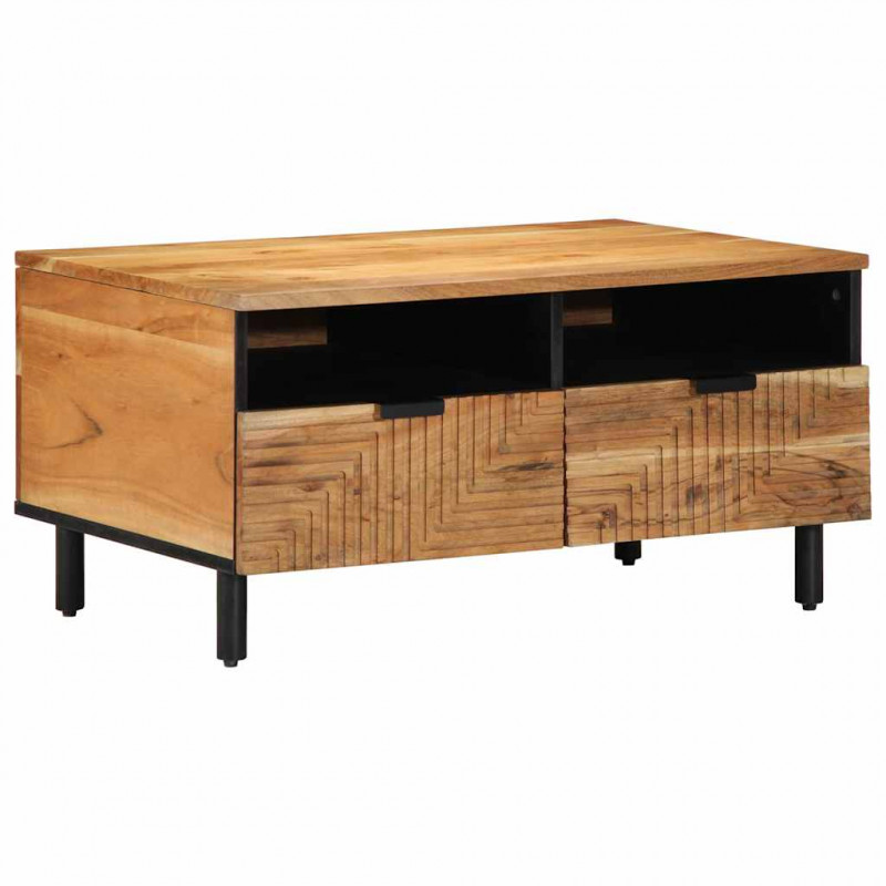 Stolik kawowy Brązowy 80 x 54 x 40 cm Lite drewno akacjowe