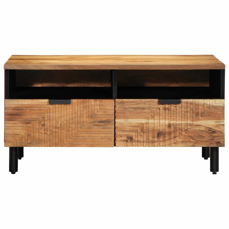 Stolik kawowy Brązowy 80 x 54 x 40 cm Lite drewno akacjowe