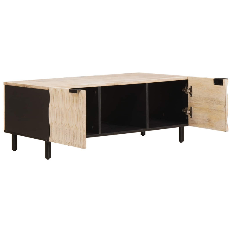 Stolik kawowy Biały 100 x 54 x 40 cm Drewno z mango