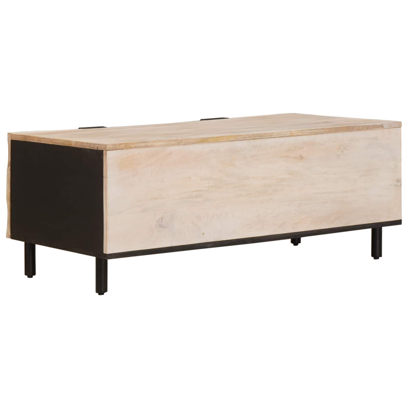 Stolik kawowy Biały 100 x 54 x 40 cm Drewno z mango