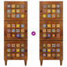 Highboard orzech włoski 40 x 33 x 110 cm Drewno z mango