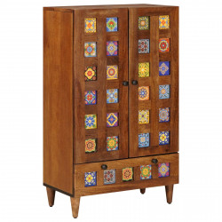 Highboard orzech włoski 60 x 33,5 x 100 cm Drewno z mango