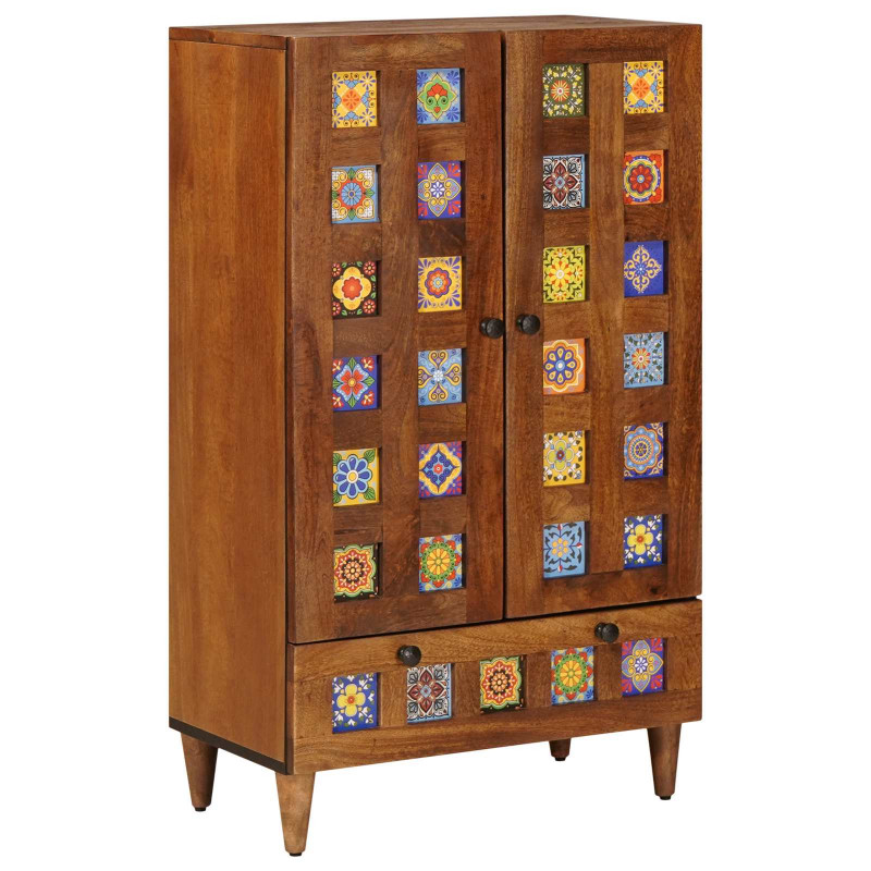 Highboard orzech włoski 60 x 33,5 x 100 cm Drewno z mango