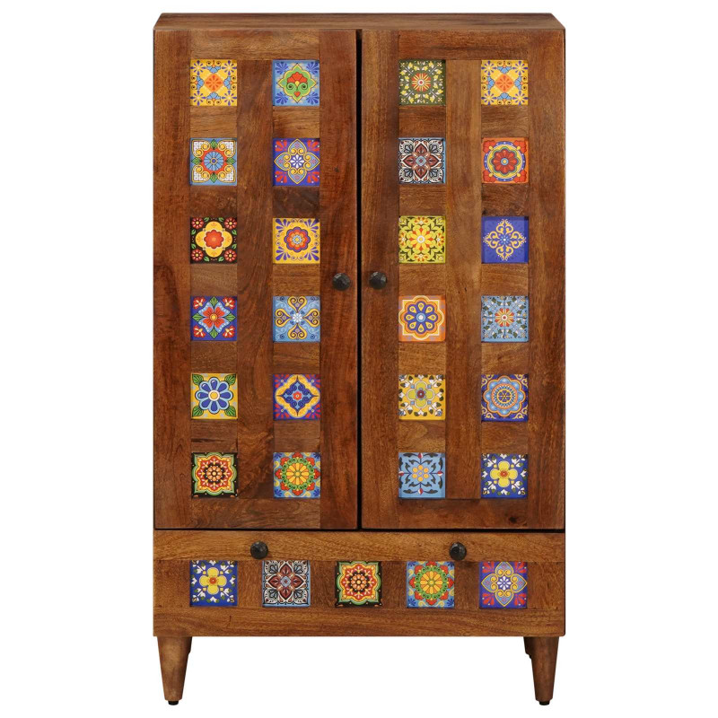 Highboard orzech włoski 60 x 33,5 x 100 cm Drewno z mango