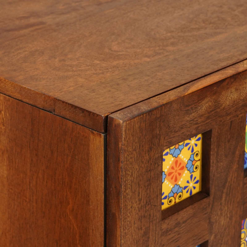 Highboard orzech włoski 60 x 33,5 x 100 cm Drewno z mango