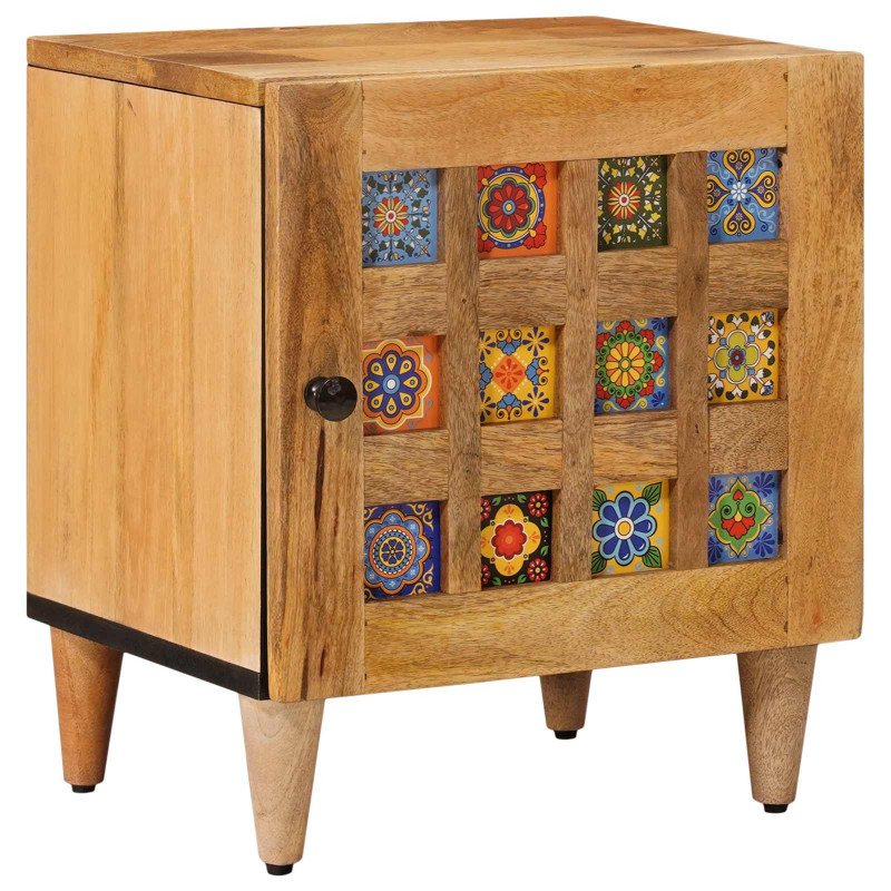Szafka Nocna Naturalny 40 x 33,5 x 46 cm Drewno z mango