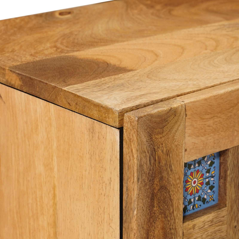 Szafka Nocna 2 pcs Naturalny 40 x 33,5 x 46 cm Drewno z mango