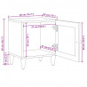 Szafka Nocna 2 pcs Naturalny 40 x 33,5 x 46 cm Drewno z mango