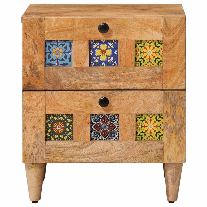 Szafka Nocna Naturalny 40 x 33,5 x 46 cm Drewno z mango