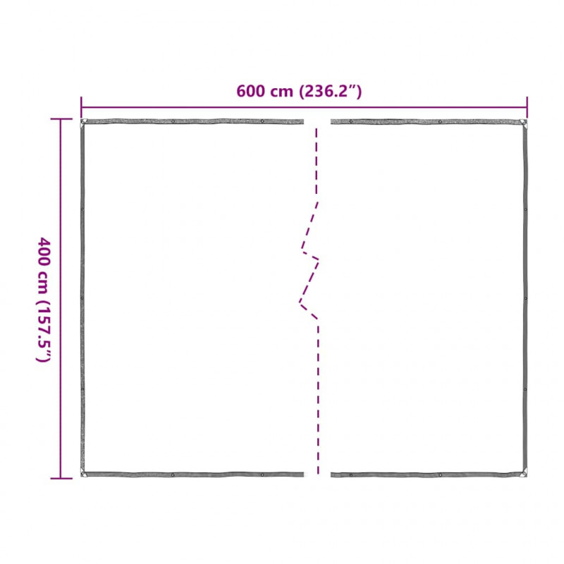 Przezroczysta plandeka z oczkami 4x6 m Polietylen