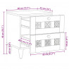 Szafka Nocna Naturalny 40 x 33,5 x 46 cm Drewno z mango