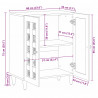 Bufet Naturalny 60 x 33,5 x 75 cm Drewno z mango
