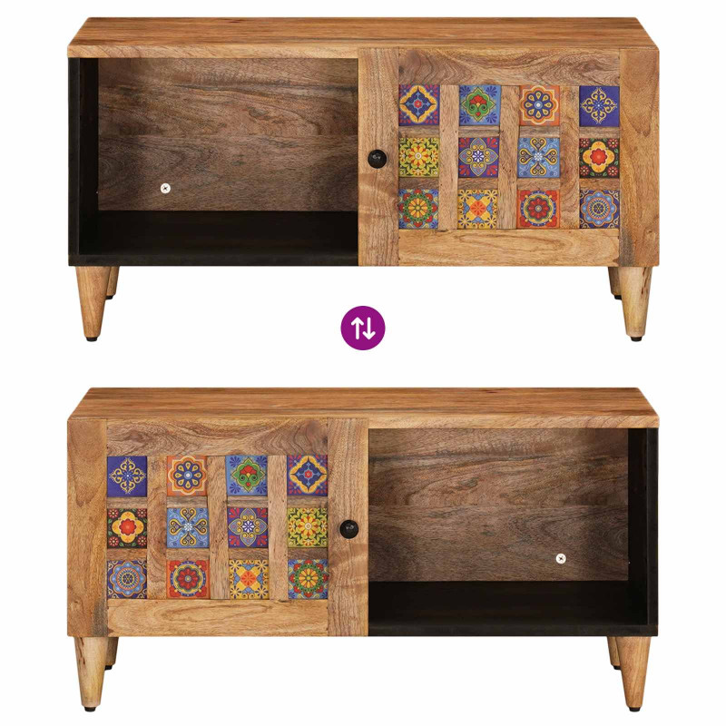 Stolik kawowy Naturalny 80 x 50 x 40 cm Drewno z mango