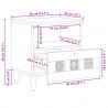 Szafka Nocna Naturalny 40 x 33 x 46 cm Drewno z mango