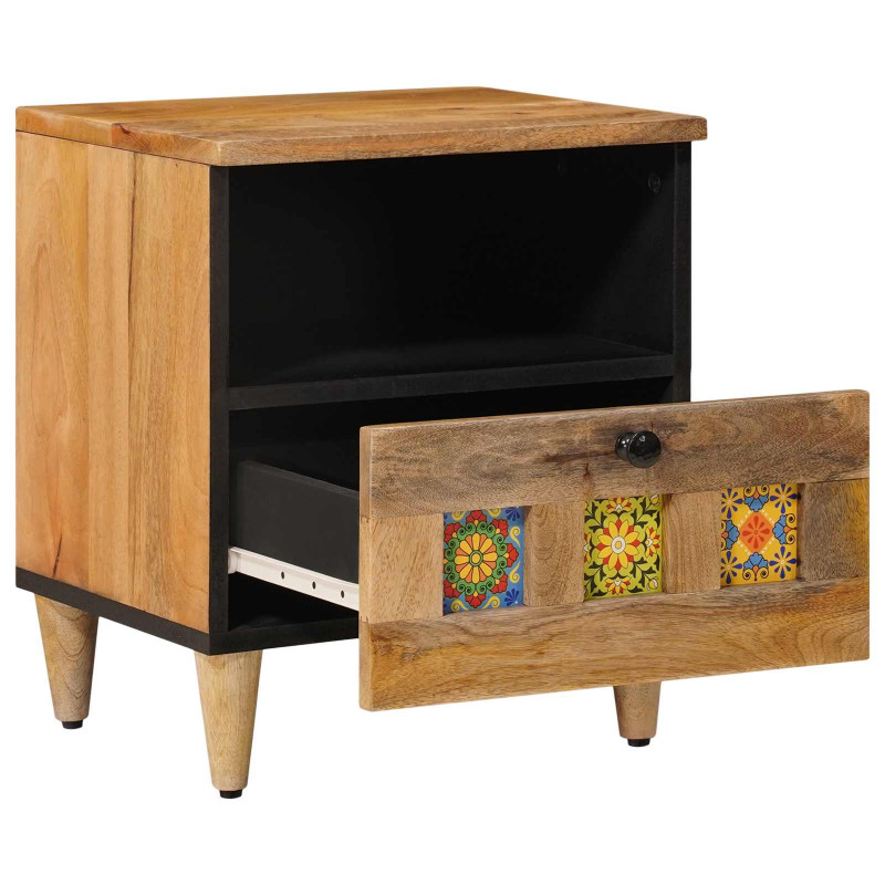 Szafka Nocna 2 pcs Naturalny 40 x 33 x 46 cm Drewno z mango