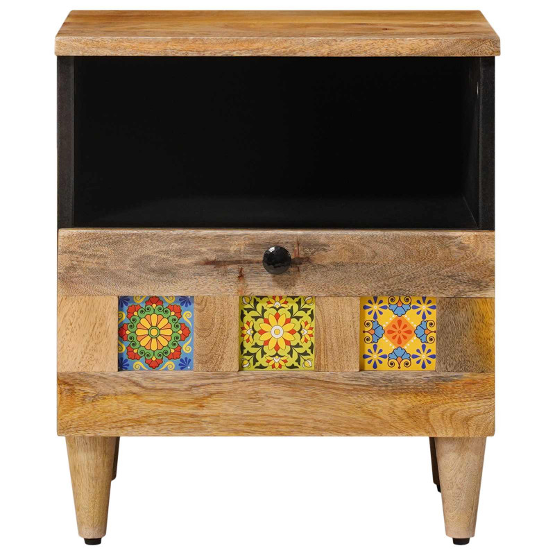 Szafka Nocna 2 pcs Naturalny 40 x 33 x 46 cm Drewno z mango