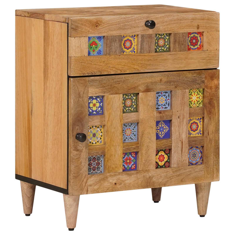 Szafka Nocna Naturalny 50 x 33 x 60 cm Drewno z mango
