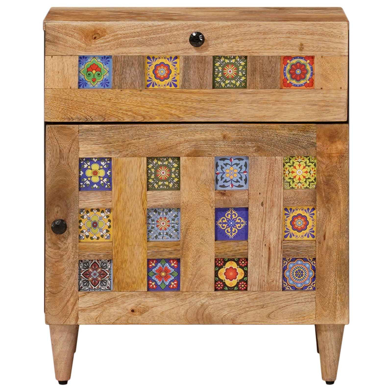 Szafka Nocna Naturalny 50 x 33 x 60 cm Drewno z mango