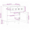Szafka Nocna Naturalny 50 x 33 x 60 cm Drewno z mango