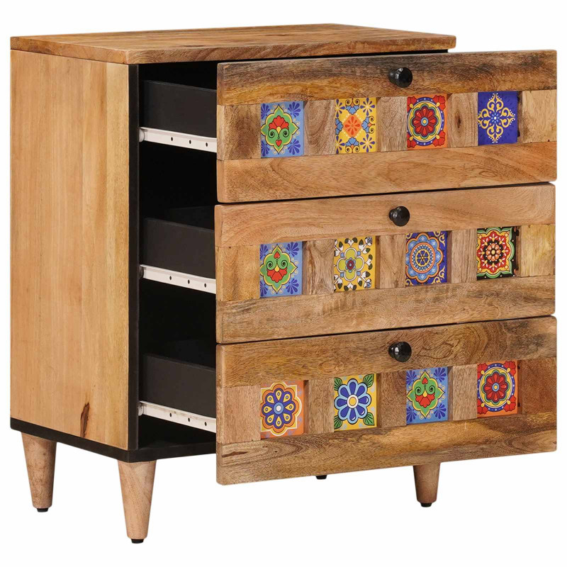 Szafka Nocna Naturalny 50 x 33 x 62 cm Drewno z mango