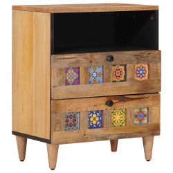 Szafka Nocna Naturalny 50 x 33 x 60 cm Drewno z mango