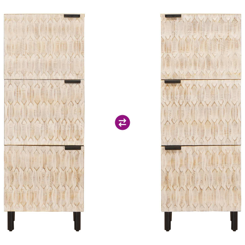 Highboard Wykończenie w kolorze białego prania 40 x 33 x 110 cm