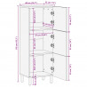 Highboard Wykończenie w kolorze białego prania 40 x 33 x 110 cm