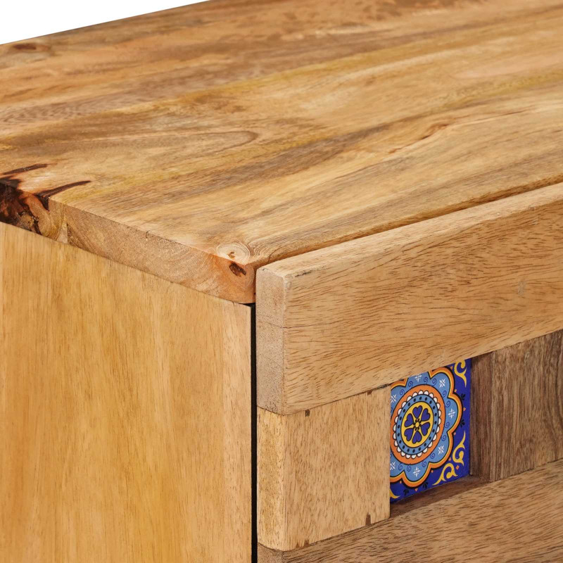 Szafka Nocna Naturalny 50 x 33 x 60 cm Drewno z mango