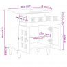 Szafka Nocna Naturalny 50 x 33 x 60 cm Drewno z mango