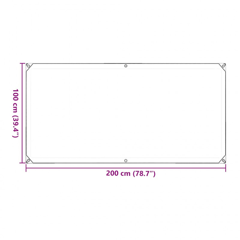 Przezroczysta plandeka z oczkami 1x2 m PVC