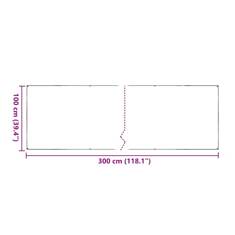 Przezroczysta plandeka z oczkami 1x3 m PVC