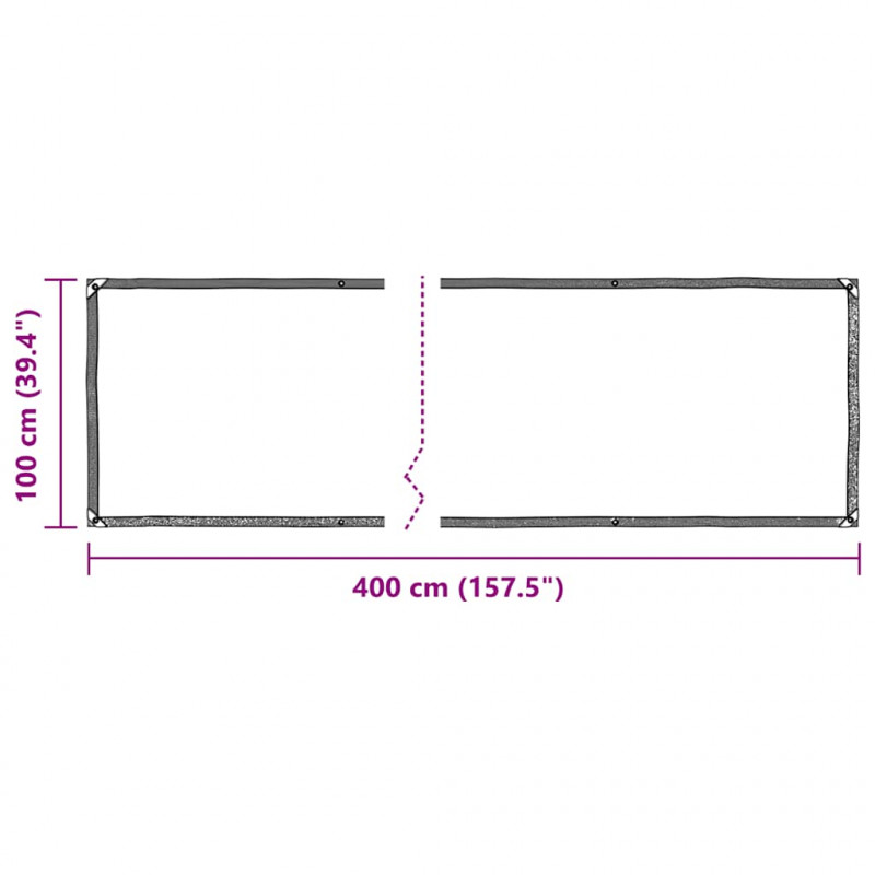 Przezroczysta plandeka z oczkami 1x4 m PVC