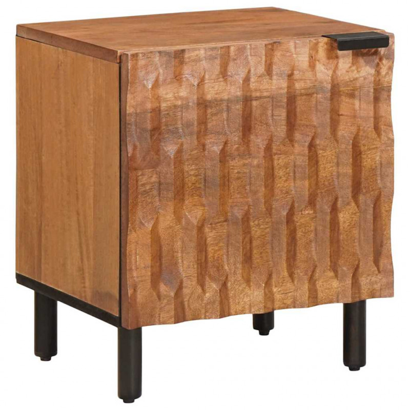 Szafka Nocna 2 pcs Brązowy 40 x 33 x 46 cm Drewno z mango