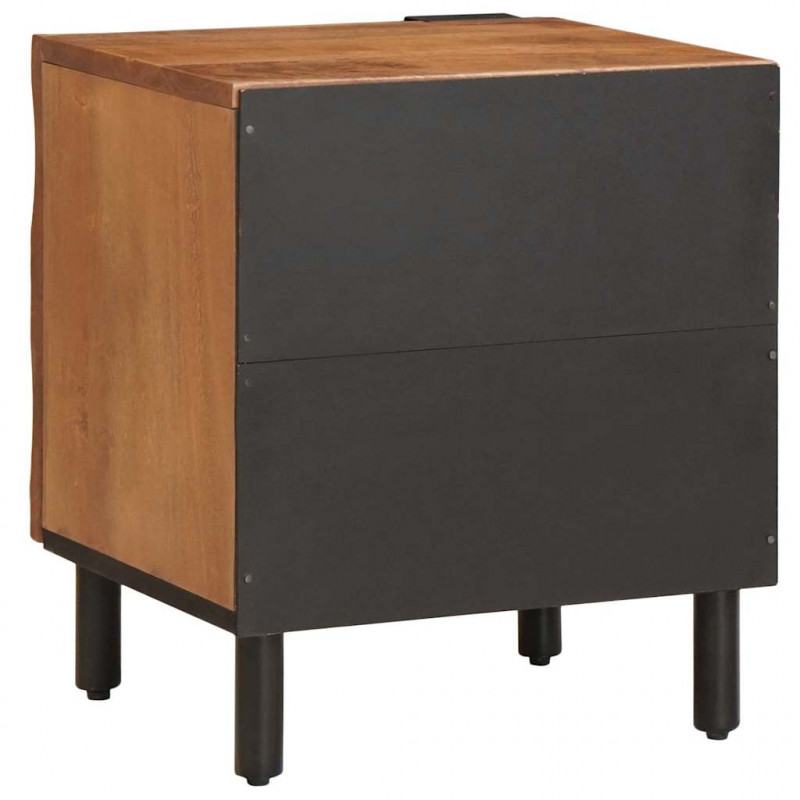 Szafka Nocna 2 pcs Brązowy 40 x 33 x 46 cm Drewno z mango