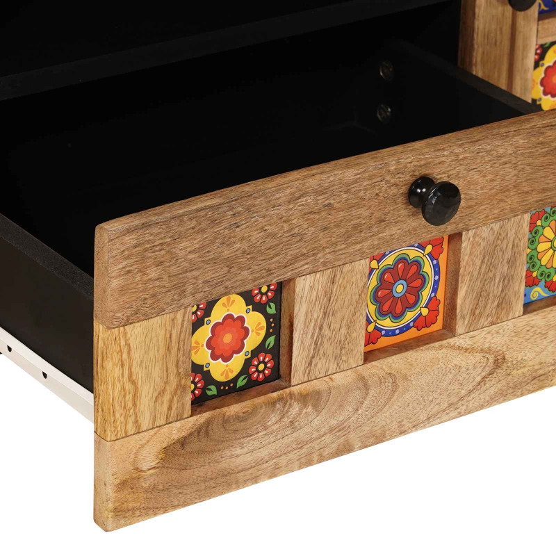 Szafka pod telewizor z szufladą Naturalny 105 x 33,5 x 46 cm