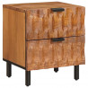 Szafka Nocna 2 pcs Brązowy 40 x 33 x 46 cm Drewno z mango