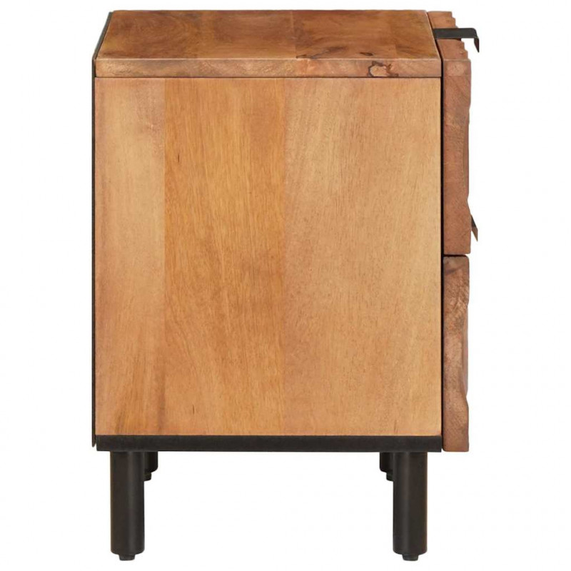 Szafka Nocna 2 pcs Brązowy 40 x 33 x 46 cm Drewno z mango