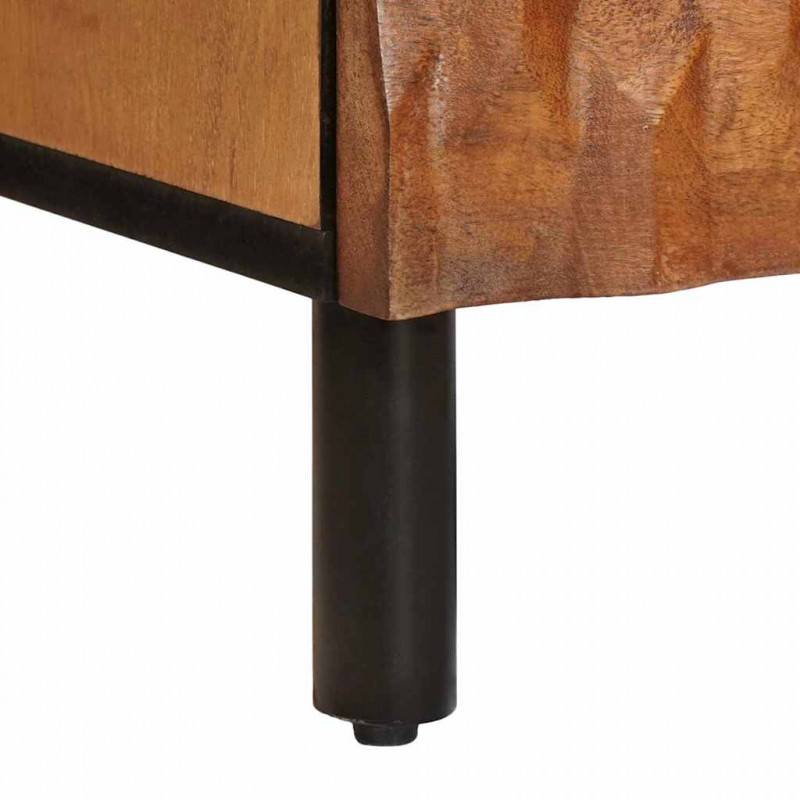 Szafka Nocna 2 pcs Brązowy 40 x 33 x 46 cm Drewno z mango
