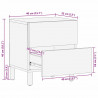 Szafka Nocna 2 pcs Brązowy 40 x 33 x 46 cm Drewno z mango