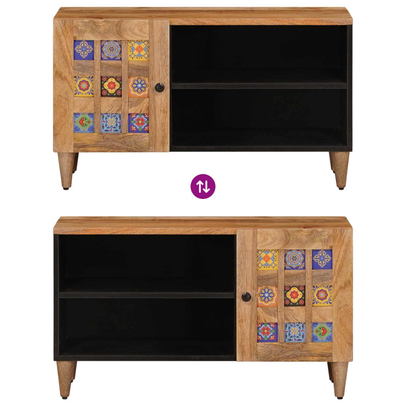 Szafka pod telewizor Naturalny 80 x 31,5 x 46 cm Drewno z mango