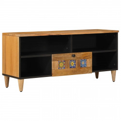 Szafka pod telewizor z szufladą Naturalny 100 x 33,5 x 46 cm